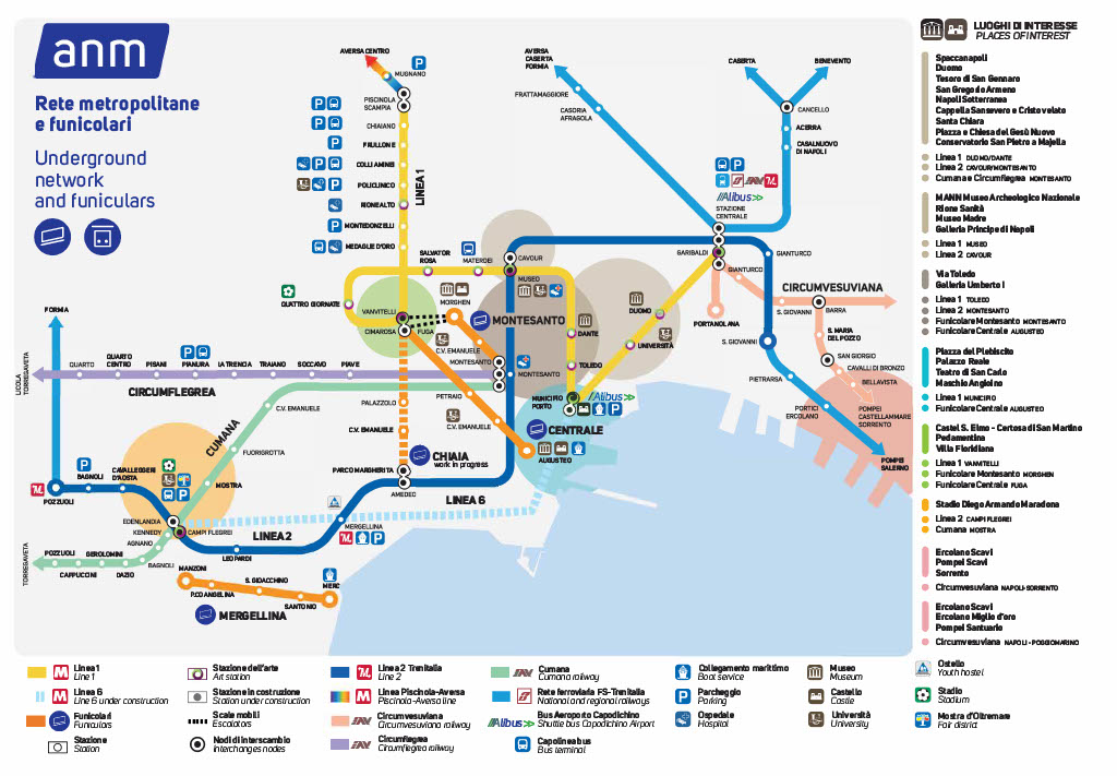 Piantina Trasporti Napoli
